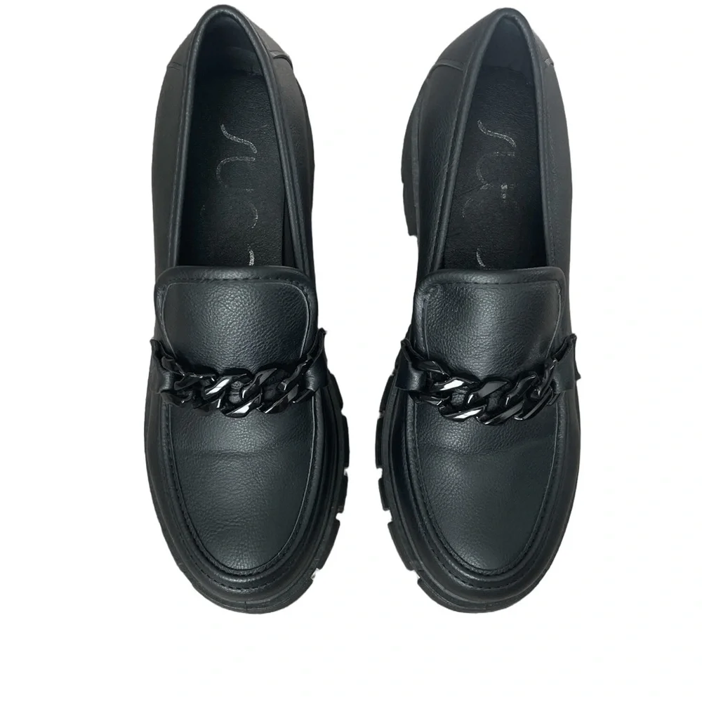Sugar Black Chain Detail Loafers